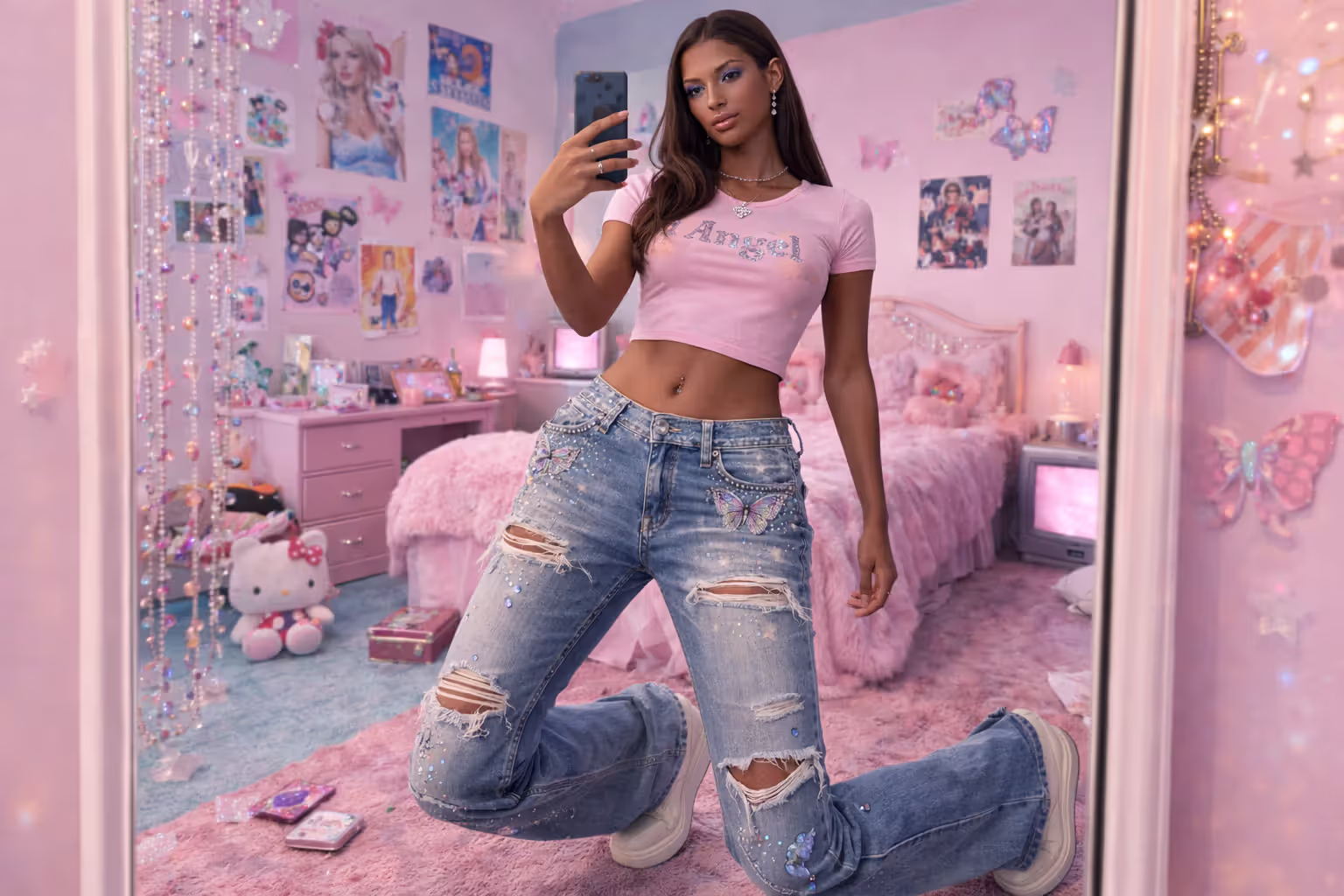 More is more: rhinestones, rips, and maximalist denim.